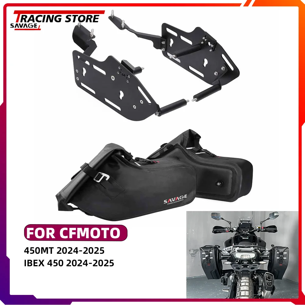 450MT Motorcycle Luggage Rack Side Bags For CFMOTO 450MT IBEX 450 MT450 Rear Saddlebag Support Mounting Sidebox Mount  Bracket