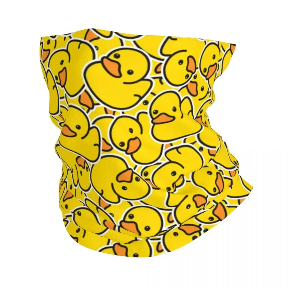 Yellow Classic Rubber Duck Gothic Neck Gaiter Men Women UV Face Shield Winter Bandana Scarf for Hiking