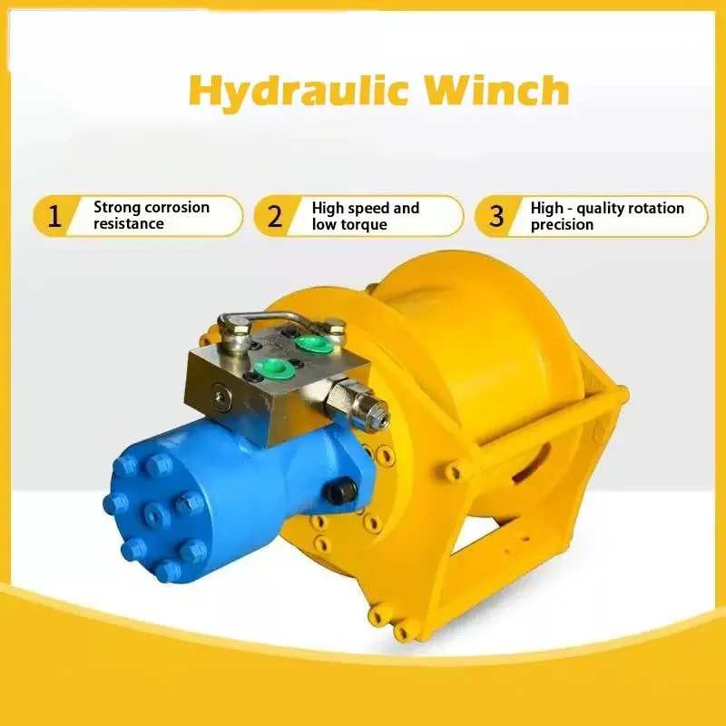 1Ton 2Ton 3Ton 5Ton Hydraulic Winch Marine Hydraulic Hoist for Shipboard Lifting Pulling Towing Heavy Load Operation Equipment