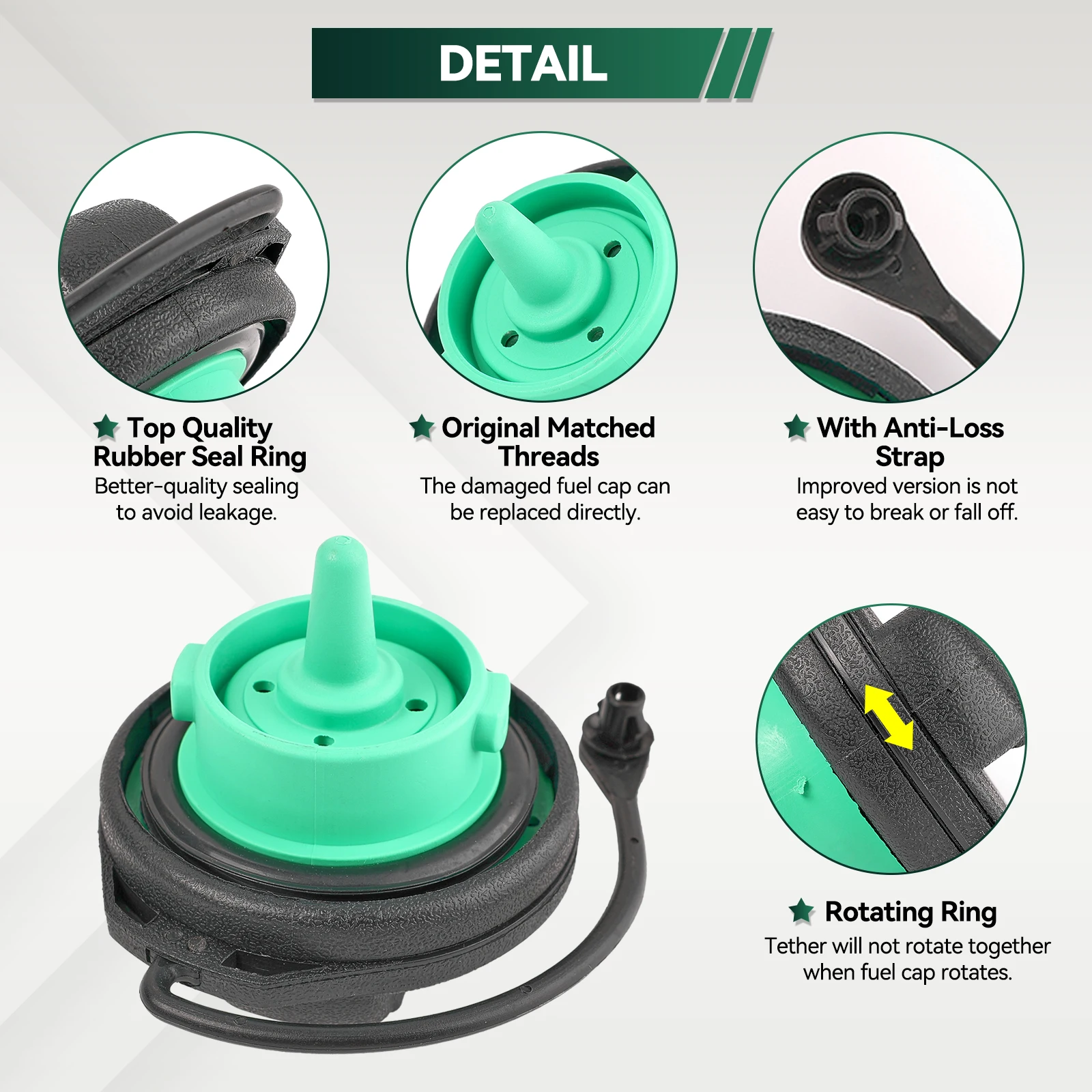 Coperchio del tappo del Gas di riempimento del serbatoio del carburante per auto per Audi A3 A4 A8 S8 A5 Q5 RS5 Volkswagen Jetta GTI Golf MK7 Eos Tiguan 5 c0201550t 8K0201550N