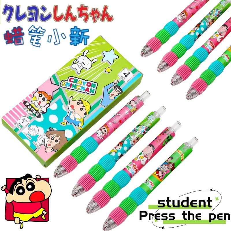 New Crayon Shin-chan Nohara Shiro Boochan Cartoon Cute Neutral Pen Smooth Writing for Students No Jams Click Pen Wholesale Gift