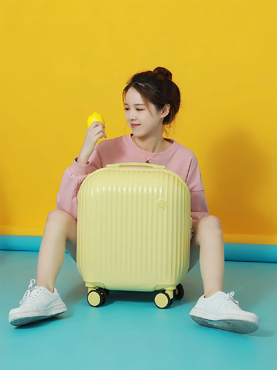 lightweight-travel-suitcase-for-girls-portable-children's-boarding-box-faionable-trendy-polyester-abs-pc-material