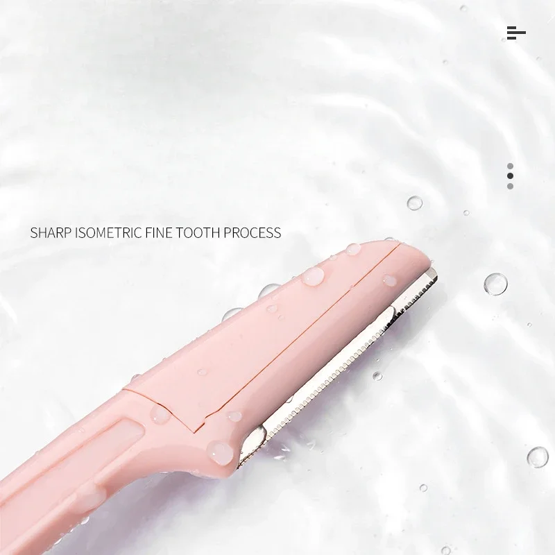 20 ชิ้น/แพ็คEyebrow Trimmer Macro Bladeผมมีดโกนสําหรับผู้หญิงแบบพกพาAnti-Scratchปลอดภัยพับสุภาพสตรีแต่งหน้าเครื่องมือ