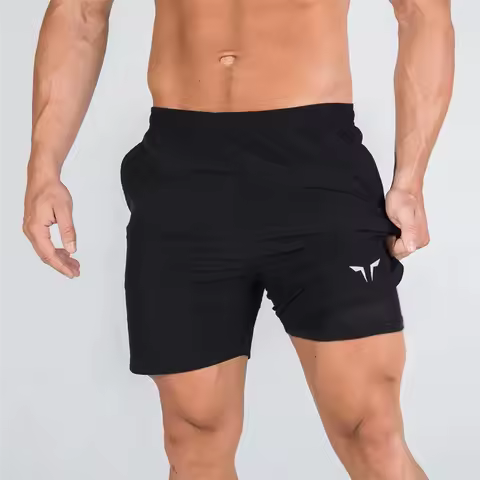 NEW summer double-deck fitness sports shorts men quick drying comfort woven Shorts Men's sweatpants 2 in 1 training gym shorts