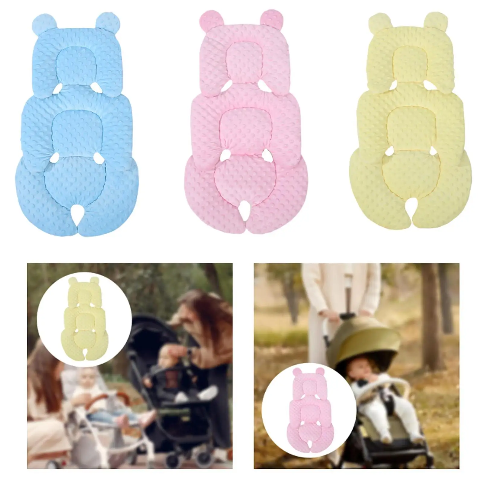 Baby Seat Pad Soft Padding Stroller Mat Newborn Head Neck Support Pillow Baby Stroller Cushion for Pushchair Stroller Car Pram