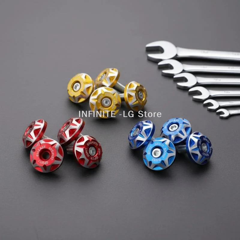 6MM Alloy Plate Bolts For Motorcycles & Cars - License Plate Screws