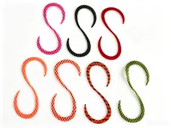 100 sztuk wielekolorowy Luminous silikonowy Streamer Spinnerbait Buzzbait gumowe Jig przynęty materiał silikonowe przynęty w kształcie krewetek