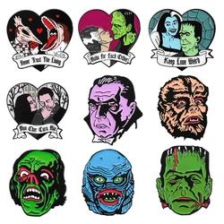 Horror Movie Creative Enamel Pins Punk Character Lapel Badge Halloween Decorative Brooches Backpack Jewelry for Gift Wholesale