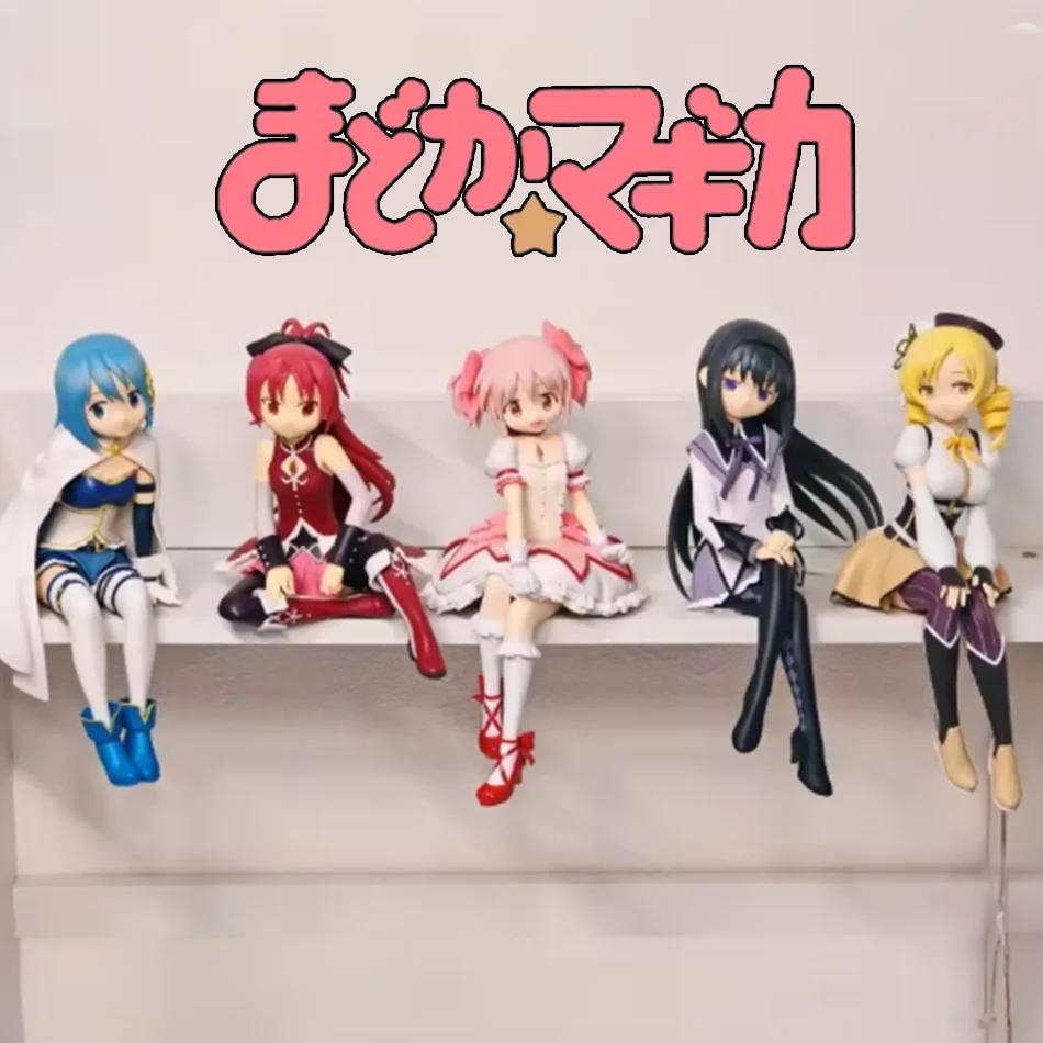 Puella Magi Madoka Magica Figure Madoka Sayaka Noodle Stopper Sitting PVC Anime Collectible Model Desk Decor Gift For Anime Fans