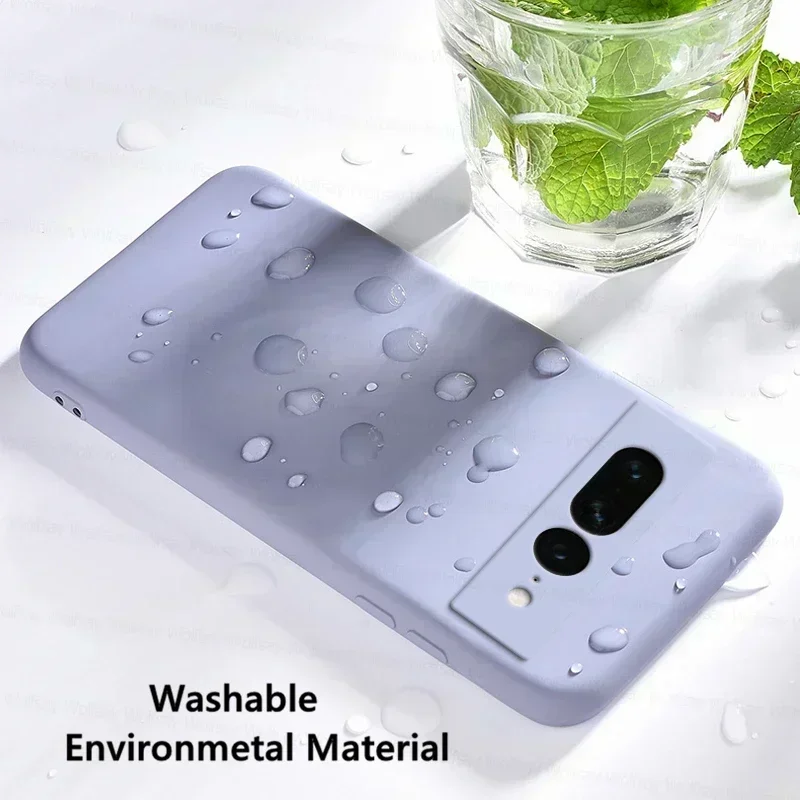 Casing ponsel silikon tahan benturan, casing ponsel silikon cair tahan benturan untuk Google Pixel 7 Pro Google Pixel 6A 7A 6 7 8 Pro