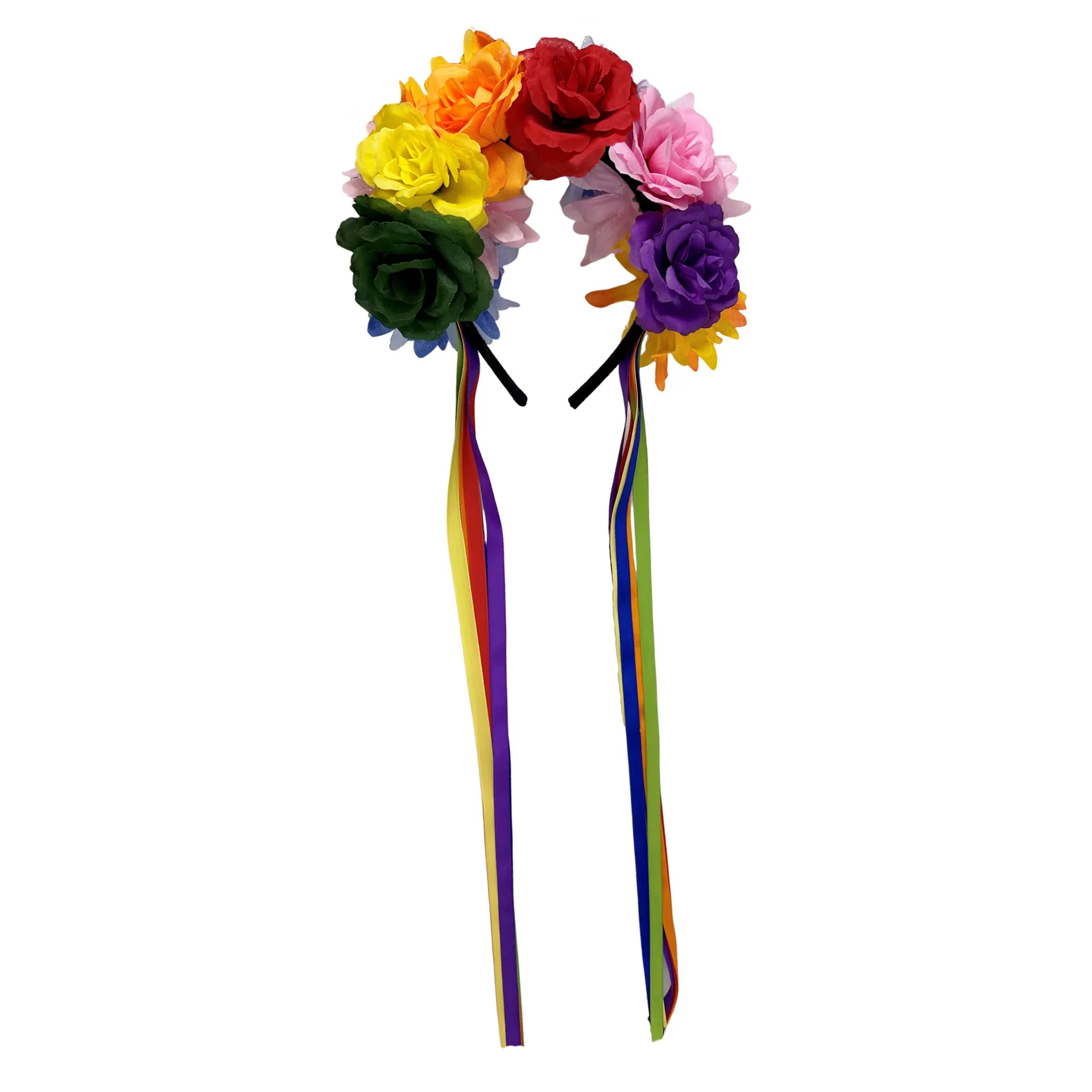 

Artificial Hair Accessories Ribbon Headband Artificial Flowers Headband For Holiday Party Women Costume