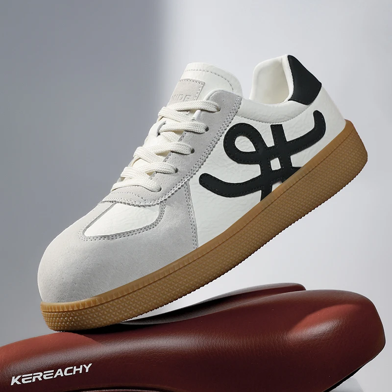 

2025 Men's New Autumn German-Style Training Sneakers - Chunky Low-Tops, Breathable & Versatile for Skateboarding & Casual Wear