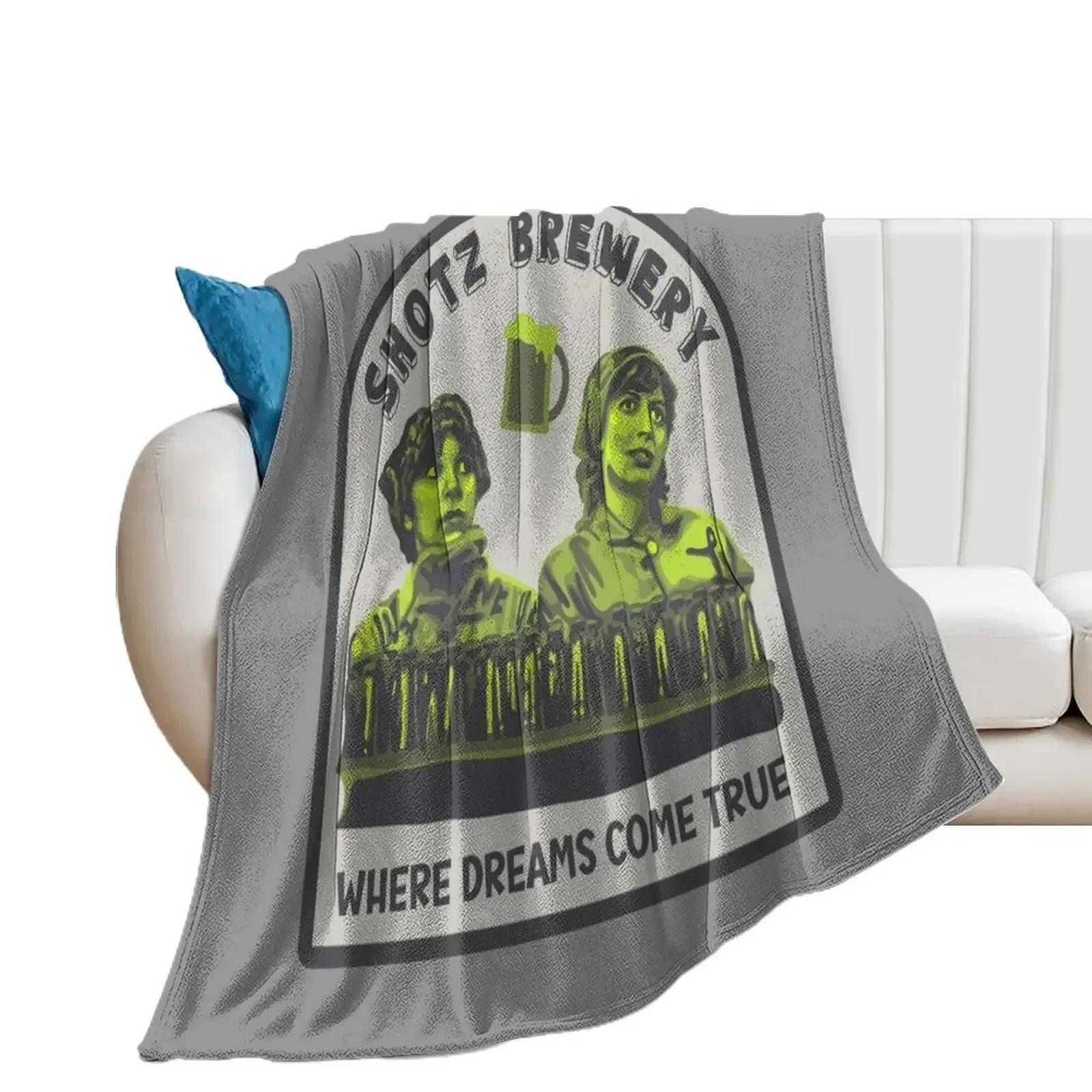 Shotz Brewery - Laverne and Shirley Throw Blanket manga Soft Beds Tourist Blankets