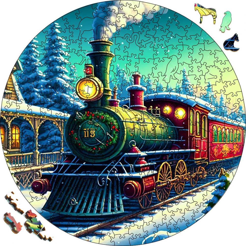 

3D Wooden Steam Trains Jigsaw Puzzle For Birthday Gifts Wood Puzzles Board Game Wood Car Puzzle Toys For Kids