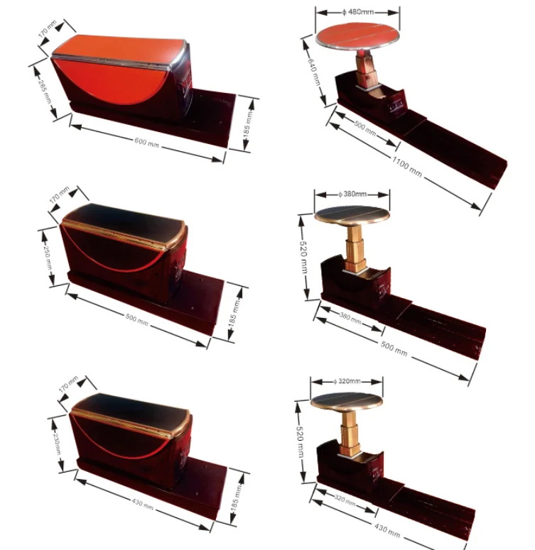Luxury Van Interior Accessories Camper Van Two Side Folding Electric Table For Motorhome Metris V-class VITO
