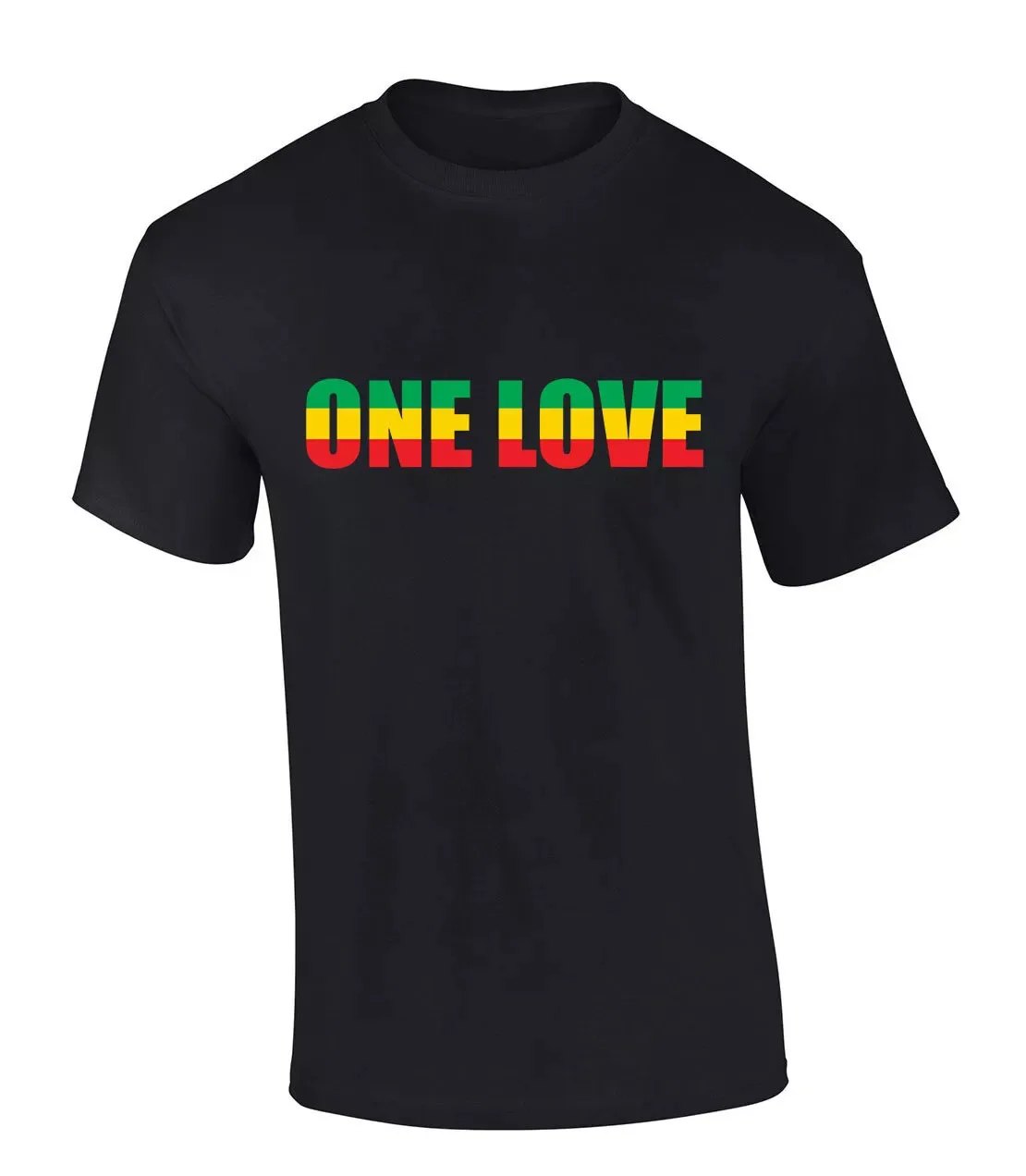 

Mens Marley One Love Rasta Flag T shirt Full Size S 4XL