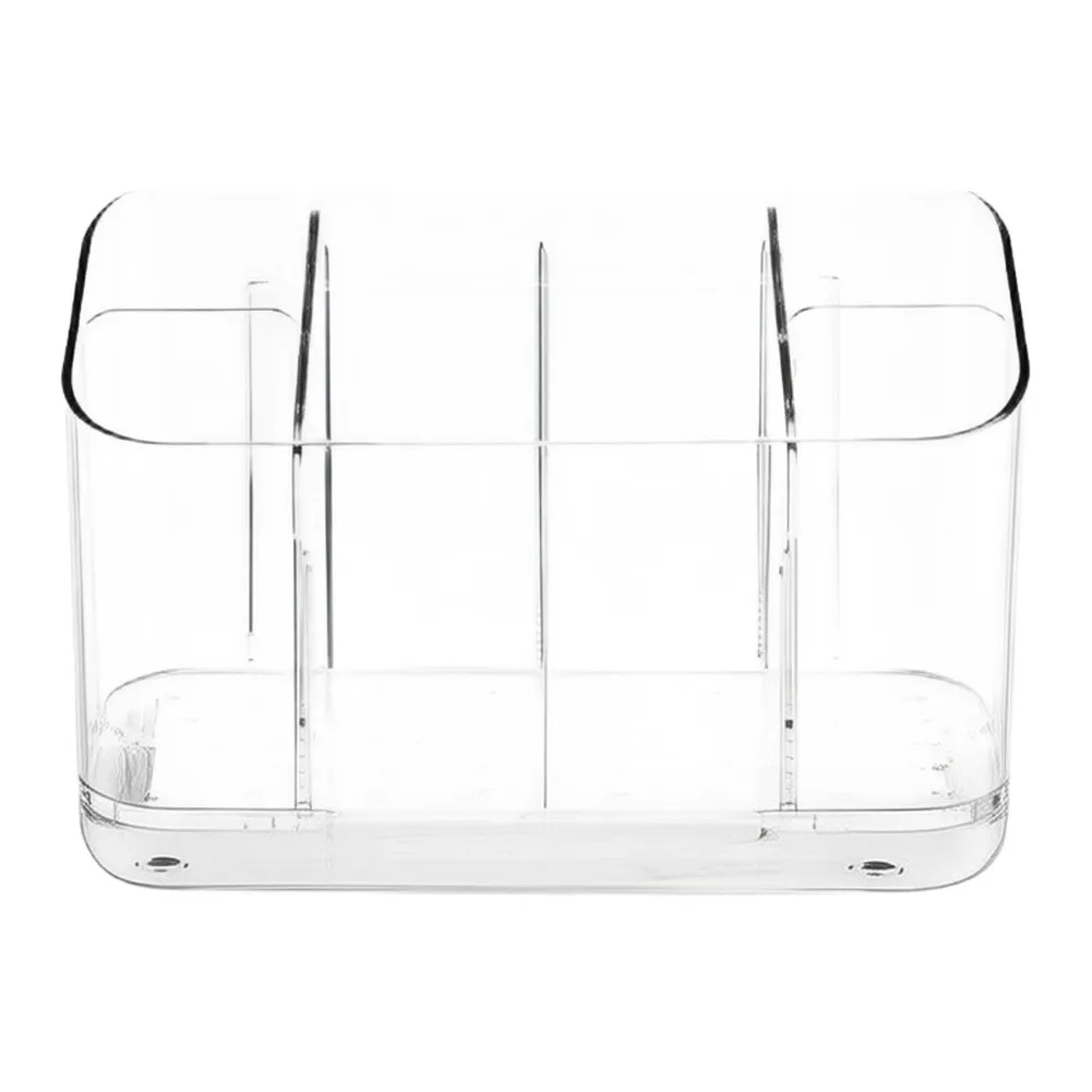 Self‑Adhesive Drill‑Free Toothbrush Storage Rack Divided Compartment Wall‑Mount Organizer Waterproof Holder For Bathroom Daily