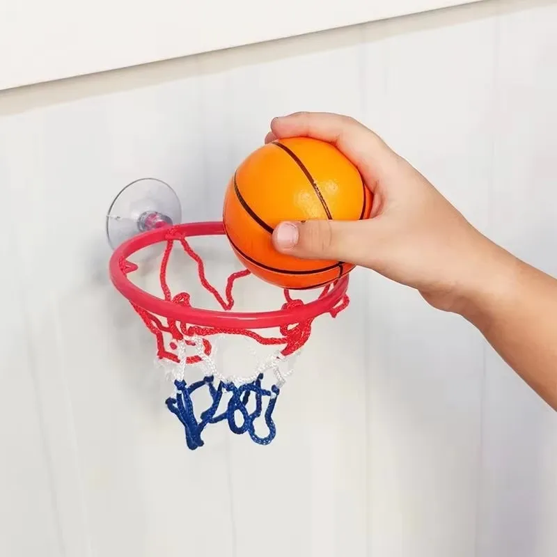Kid Indoor Mini Basketball Hoop Set with Suction Cup Wall Hanging Home Sports Game Children's Exercise Fun Basket Ball Hoops Kit