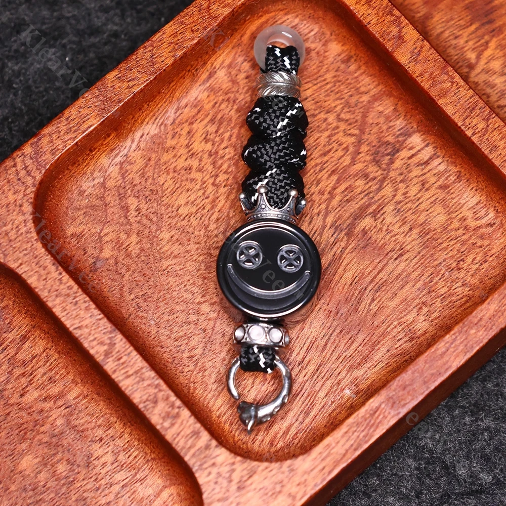 

KlearVee металлический изысканный паракорд ручной работы тканый нож из бисера брелок «сделай сам» кулон открытый кемпинг рюкзак аксессуар