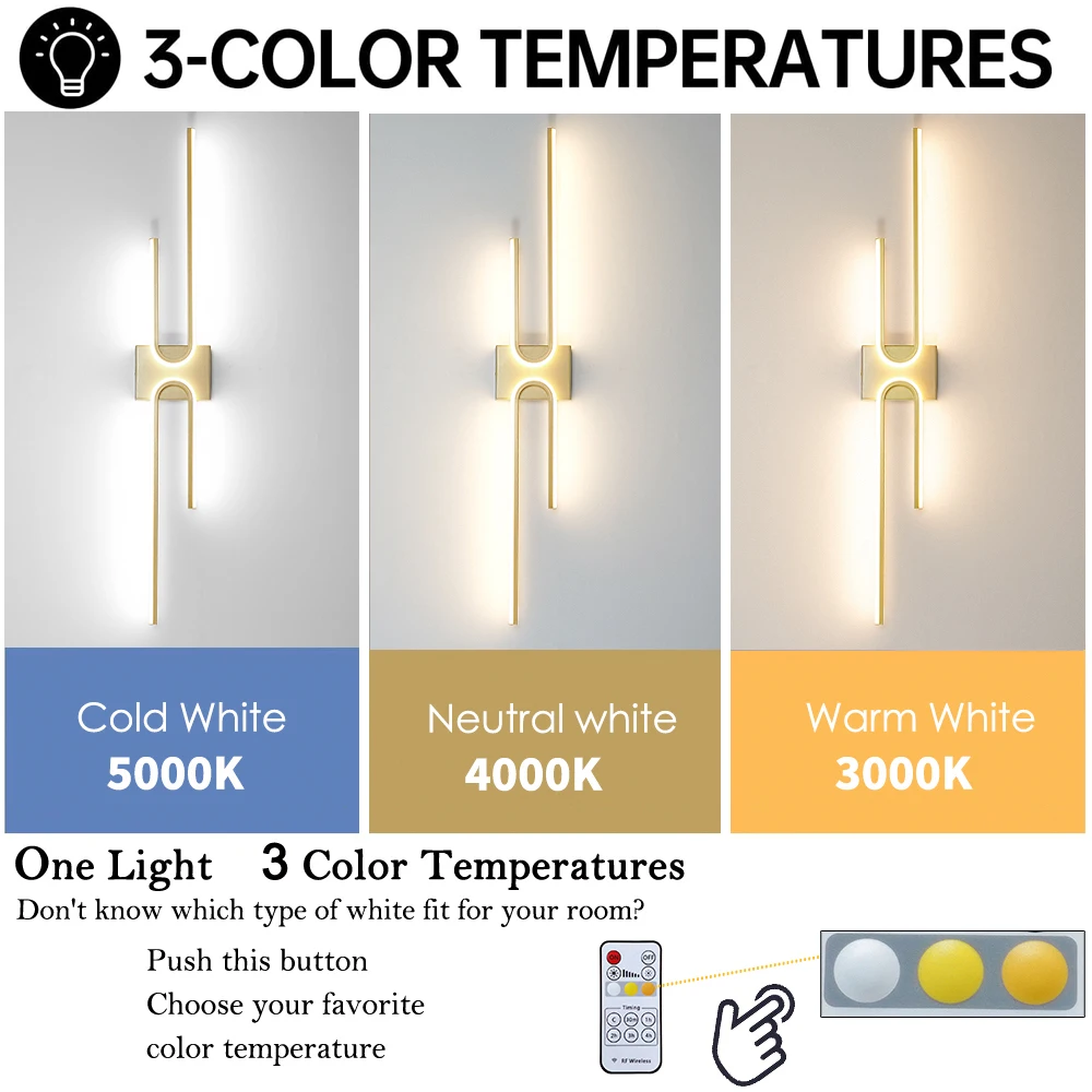 ضوء مرآة حمام LED على شكل حرف U، تغيير لون RGB قابل للتعتيم مع جهاز تحكم عن بعد، مؤقت، ضوء زينة حديث بسيط