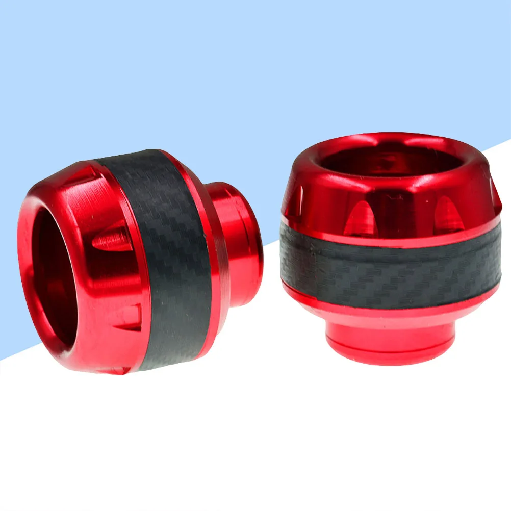 

1Pair Motorcycle Front Fork Cup Aluminum Alloy Wheel Protector Crash Sliders for Motorcycle Electric Moped Bicycle Red