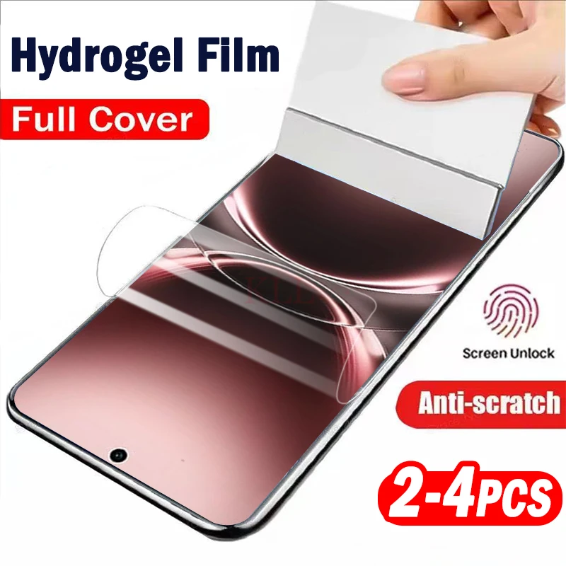 2-4 шт. полностью изогнутая силиконовая гидрогелевая пленка для Vivo X200 X100 Ultra X100S X90S X90 X80 X70 Pro + защитная пленка для экрана, не стекло
