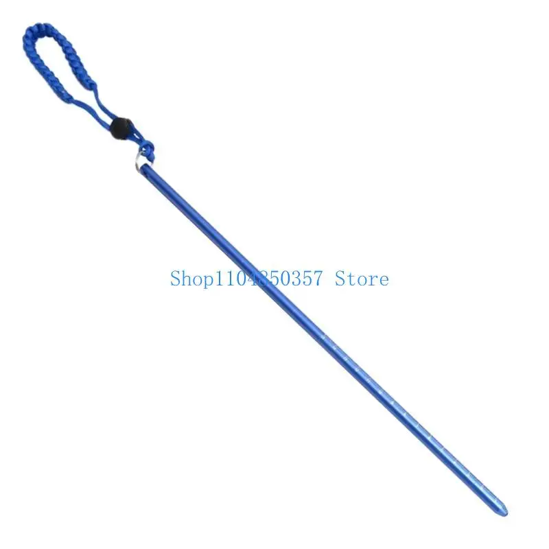 652F Scubas Diving Sticks, Aluminum Lobsters Tickle Sticks Pointer Rod with Measurement & Adjustable Lanyard for Underwaters