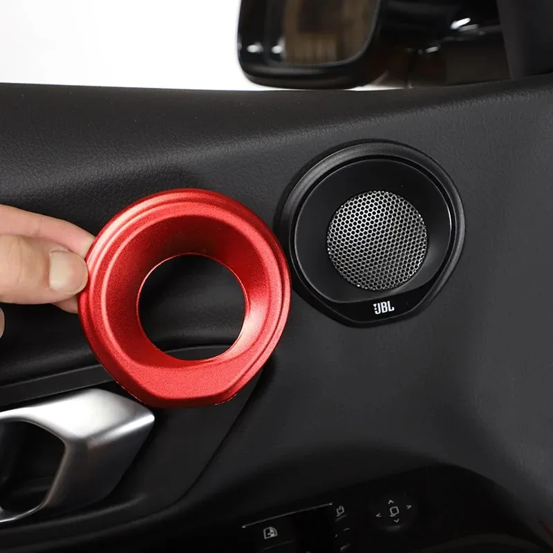 

Для Toyota Supra A90 2019-2025 алюминиевый сплав серебристый автомобильный дверной твитер динамик кольцо крышка отделка наклейки аксессуары для интерьера автомобиля