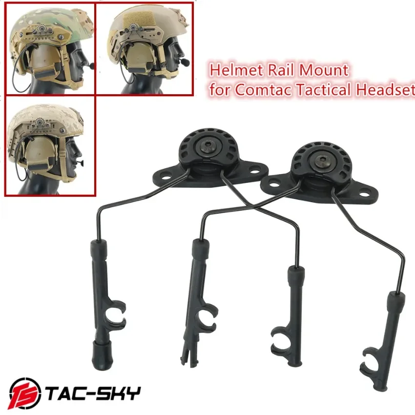 TS TAC-SKY New Helmet Rail Mount for Pelto/tac-sky/Z-TAC Tactical Headset Comta III II Sports Airsoft Shooting Headphones