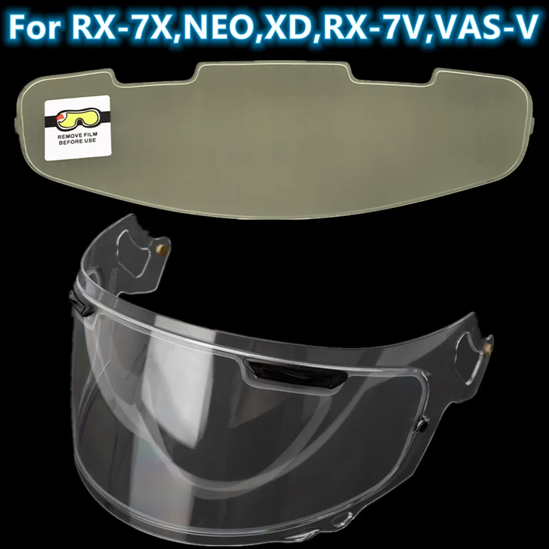 Anti Fog Capacete Viseira Filme, Motocicleta Capacete Escudo, Etiqueta Anti Nebulização, RX-7X Neo XD, RX-7V, VAS-V, Moto Acessórios