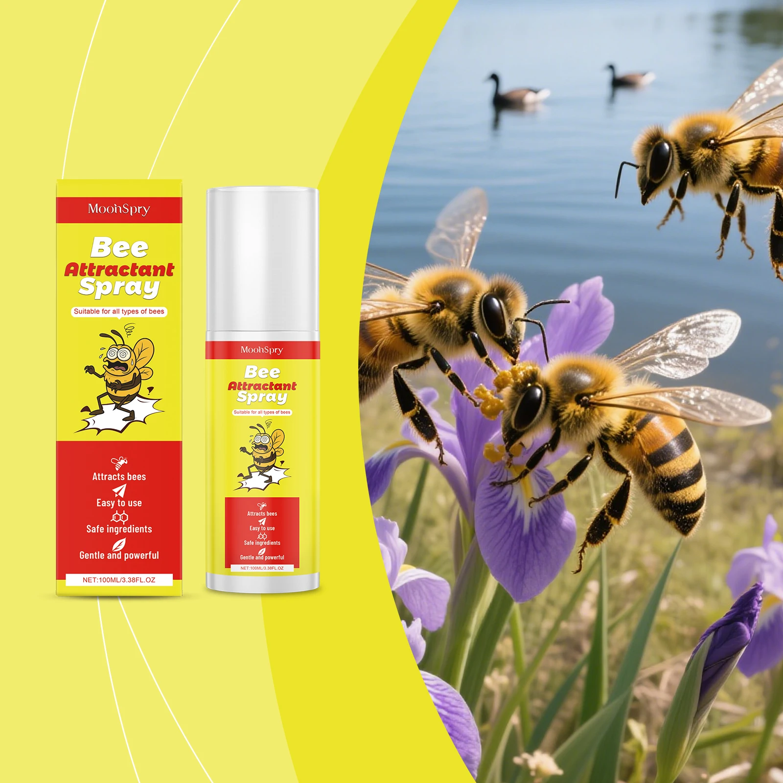 

MoonSpy 100ML Bee Luring Spray Bee Luring Agricultural Gardening Peak Luring Tool Daily Portable Spray