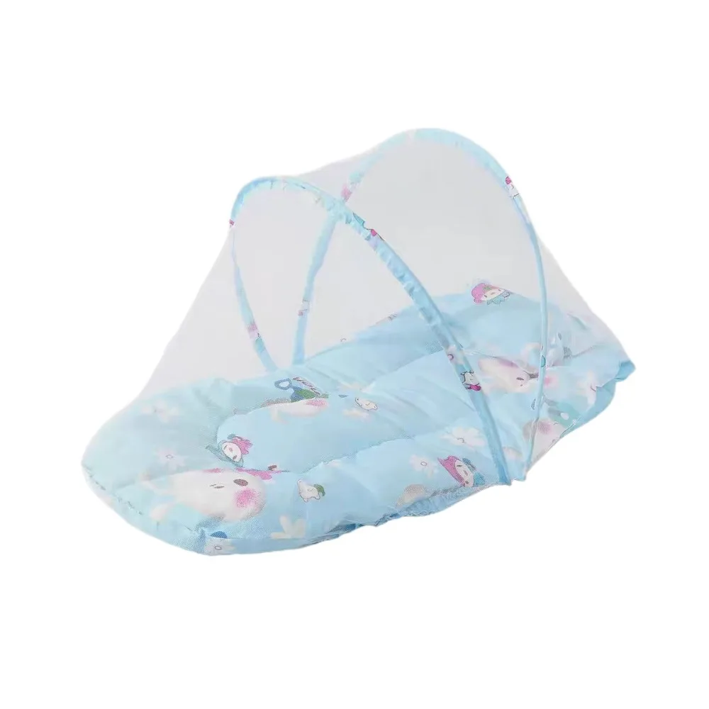 軽量で通気性のあるベビーベッドネット、柔らかい幼児用蚊帳、持ち運び可能な完全保護折りたたみ式ベッドネット、赤ちゃんの脱走防止