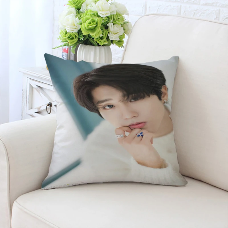 

H-Han Jisung Home Decor Cover for Pillow Cases Decorative Pillowcase 45*45 Bed Pillowcases Aesthetic Room Decoration Cushion