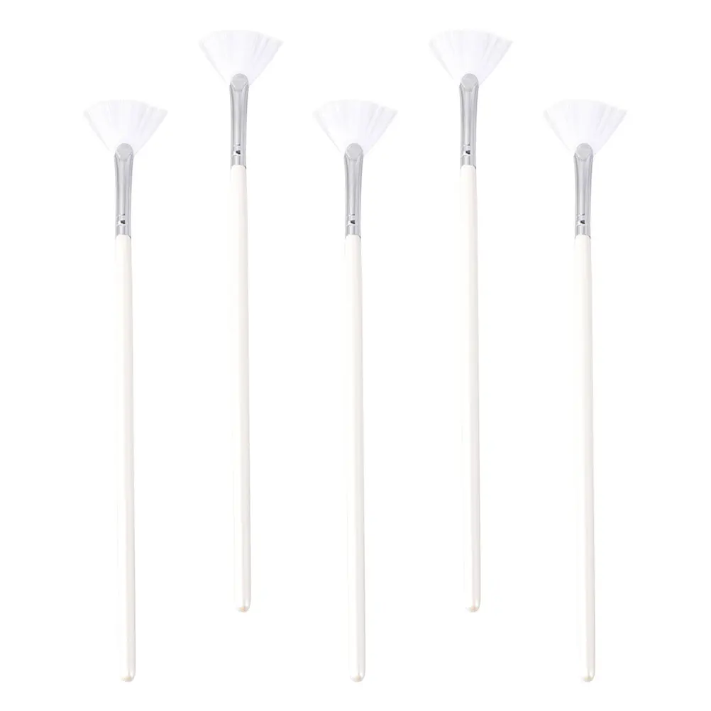 

5Pcs Facial Mask Applicator Tools Nylon Brush for Women Smooth Application on Hard-to-Reach Areas Reusable Comfortable Face Care