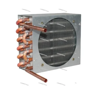 Small Shell Condenser Radiator Refrigerator Freezer Air-cooled Water-cooled Aluminum Fin and Copper Tube Heat Exchanger with Fan