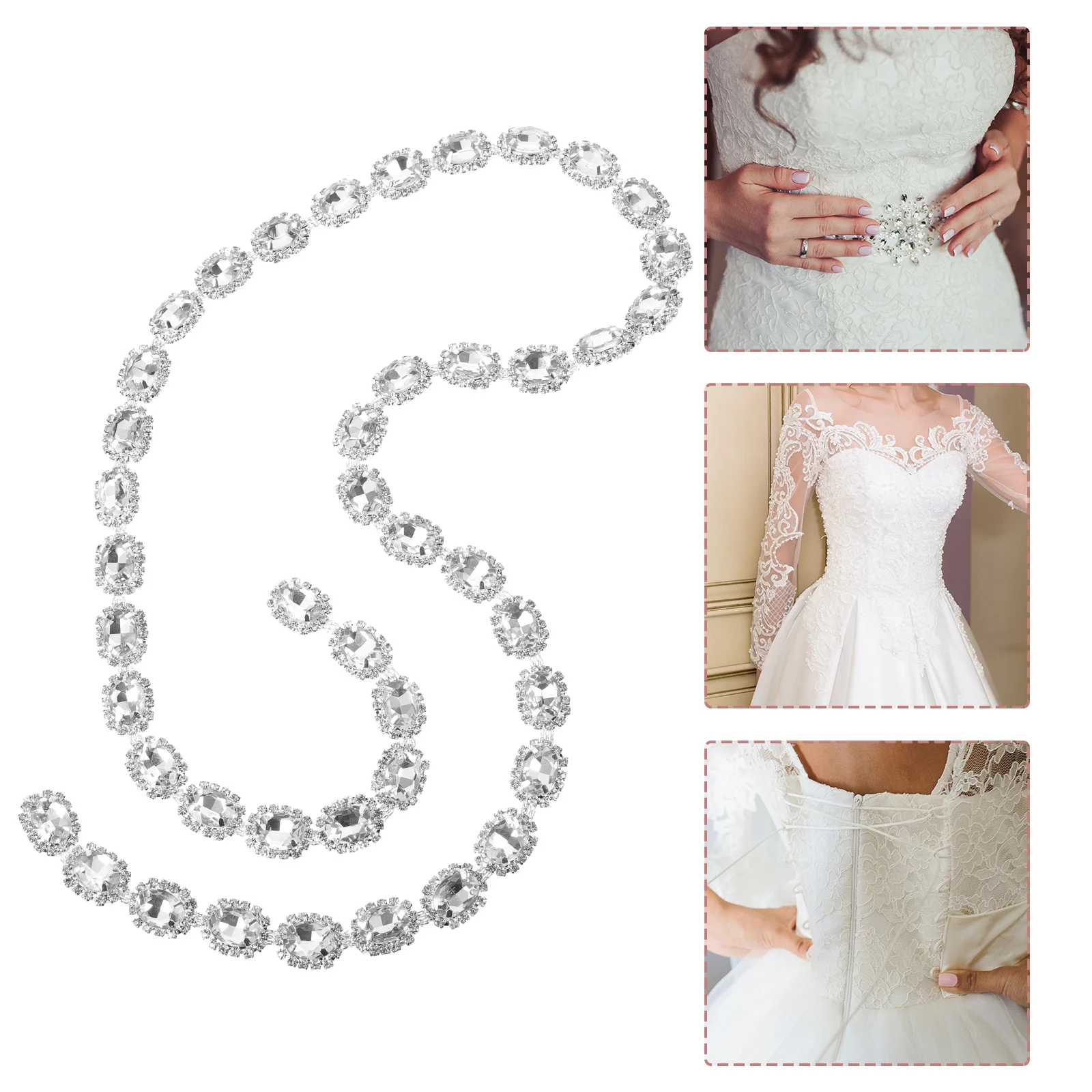 

Rhinestone Chain Trim Glass Water Drill Jewelry For Diy Clothing Shoes Bag Handcraft Decoration Rhinestone Applique Sequin