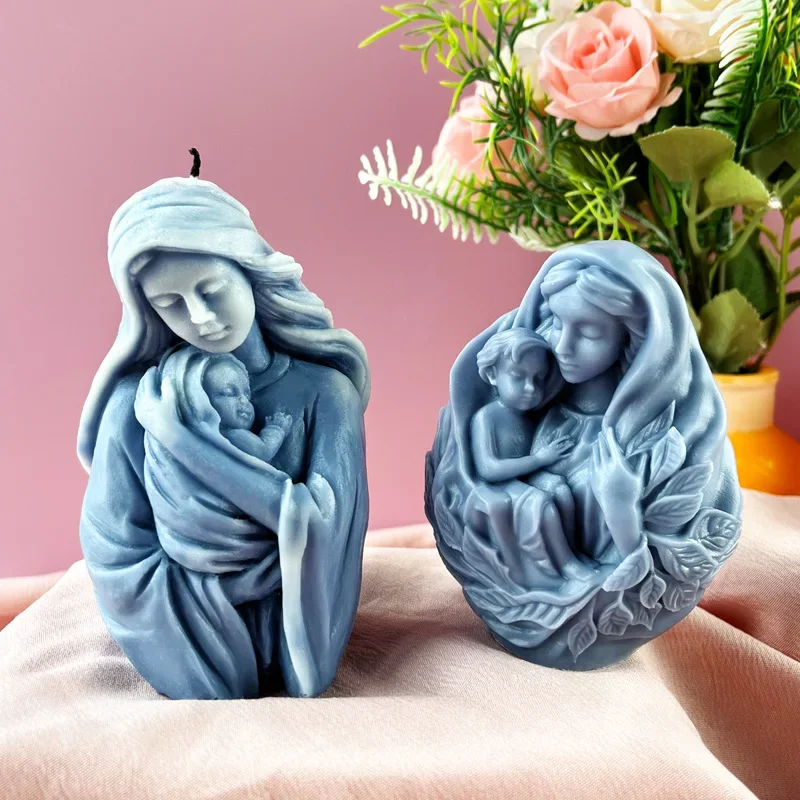 

3D Mother Aromatherapy Candle Silicone Mold DIY Mould Mohter's Day Mould Home Decoration Moulds