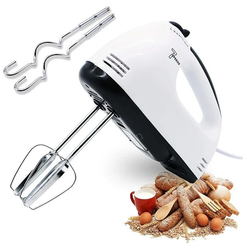 100W 7-Speeds Electric Mixer Egg Beater handheld Food Mixers Eggs Stiring blender Kitchen Cooking Tools For Baking Stirrer