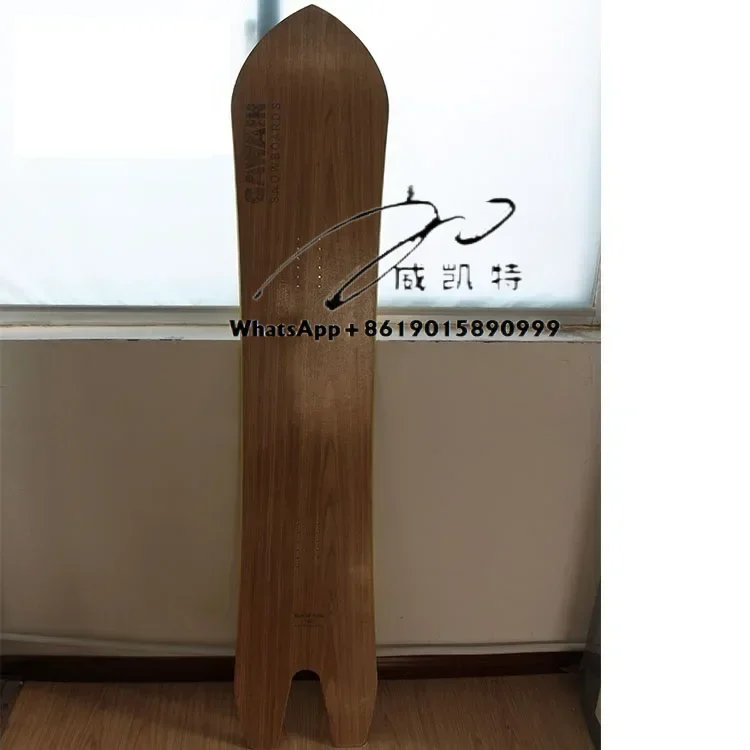 SB-3 series high-quality wooden roof powder OEM Freerid customized ski board with all steel edges and rubber foil