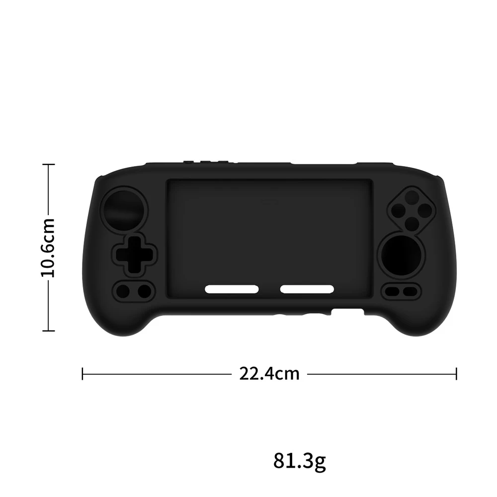 ANBERnic-ゲームコンソール用のシリコン保護ケース,落下防止,シンプル,無地,rg556