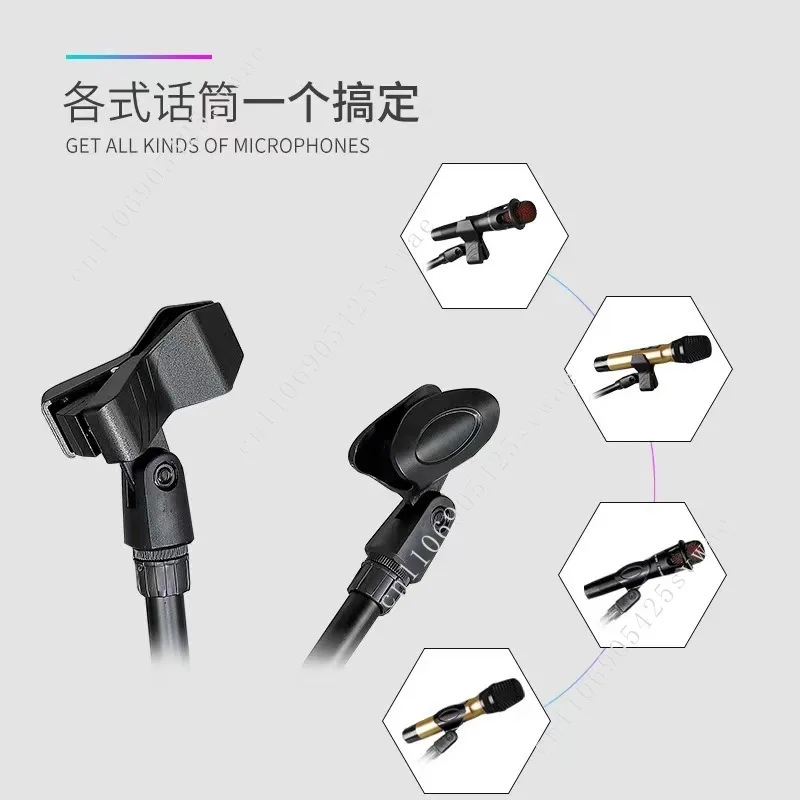 Portable microphone holder Floor lift Adjustable live recording Outdoor Karaoke microphone Floor tripod