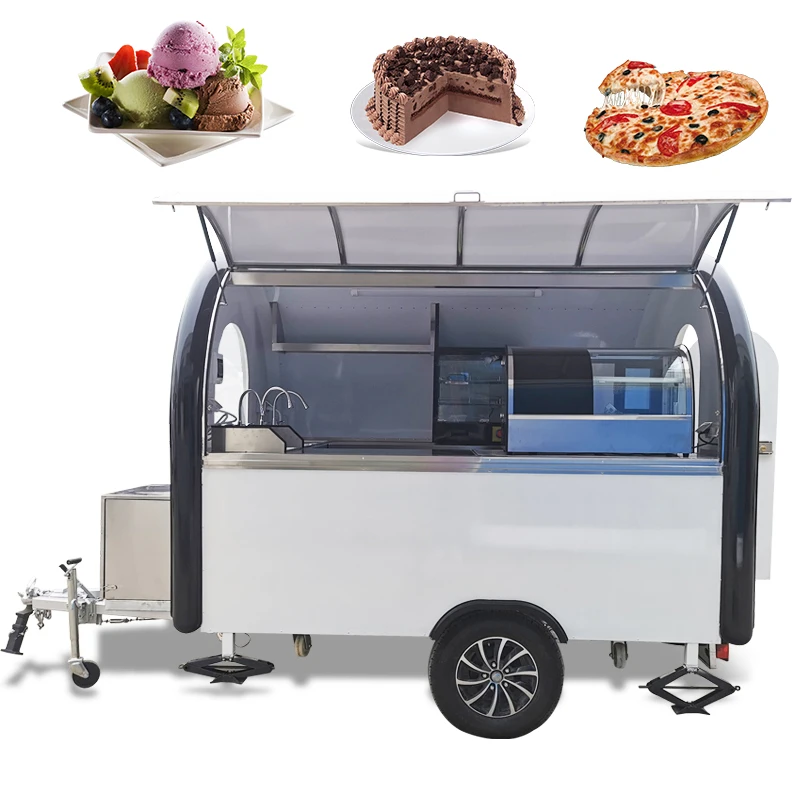 shanghai silang hot sale best price Food trailer truck with chocolate making machine ice cream machine fryer