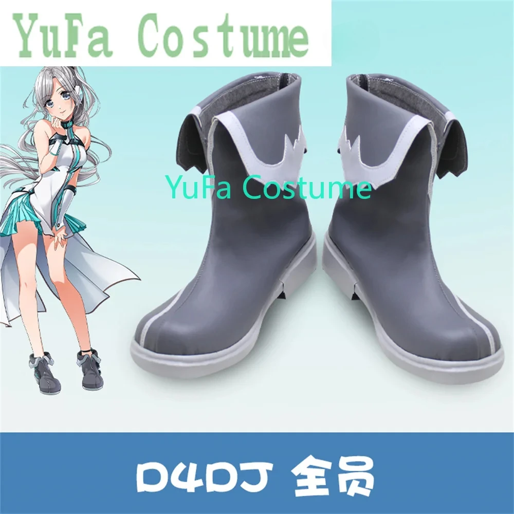 D4DJ Hanamaki Towa Fukushima Noa Izumo Saki Ibuki Cosplay Shoes Boots Game Anime Carnival Party Halloween Chritmas YuFa Costume