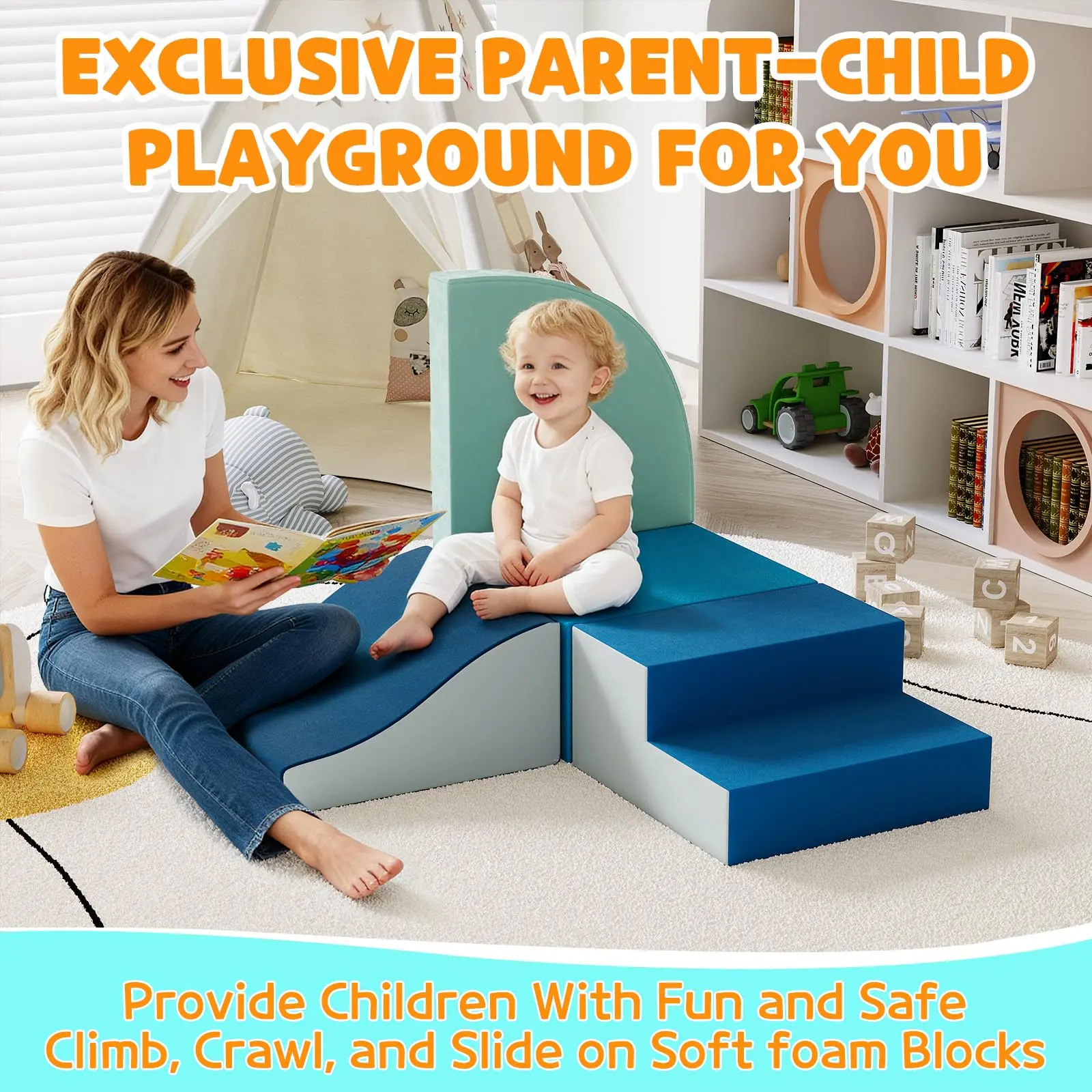 

Готовый набор для скалолазания из мягкой пены для малышей, 4 предмета, регулируемые по высоте активные игровые блоки для активного отдыха в помещении, для ползания, раздвига, легко чистится