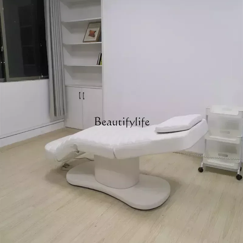 Electric Beauty Bed Multi-Function Adjustable Tattoo Embroidery Body Automatic Lifting Physiotherapy Chair Head Hole