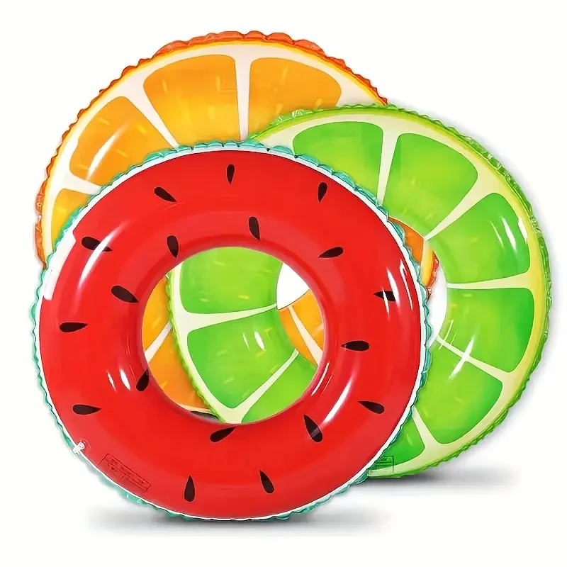 Anneau de natation gonflable de taille 90, anneau intérieur de natation à motifs de fruits avec