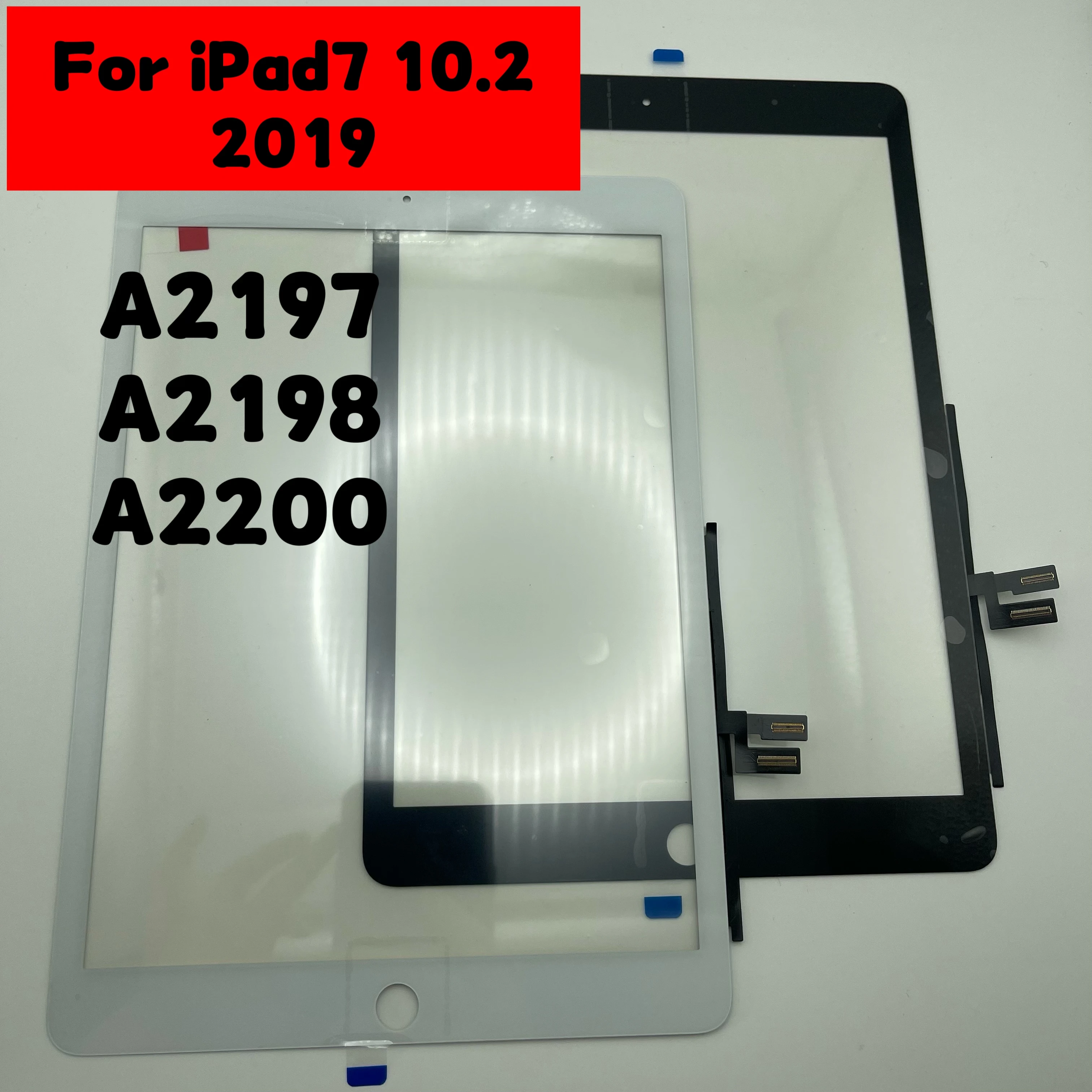 Original Touch Screen for iPad 7 10.2 2019 A2197 A2198 Touch Screen Front Glass Digitizer Display Screen Panel Assembly Replace