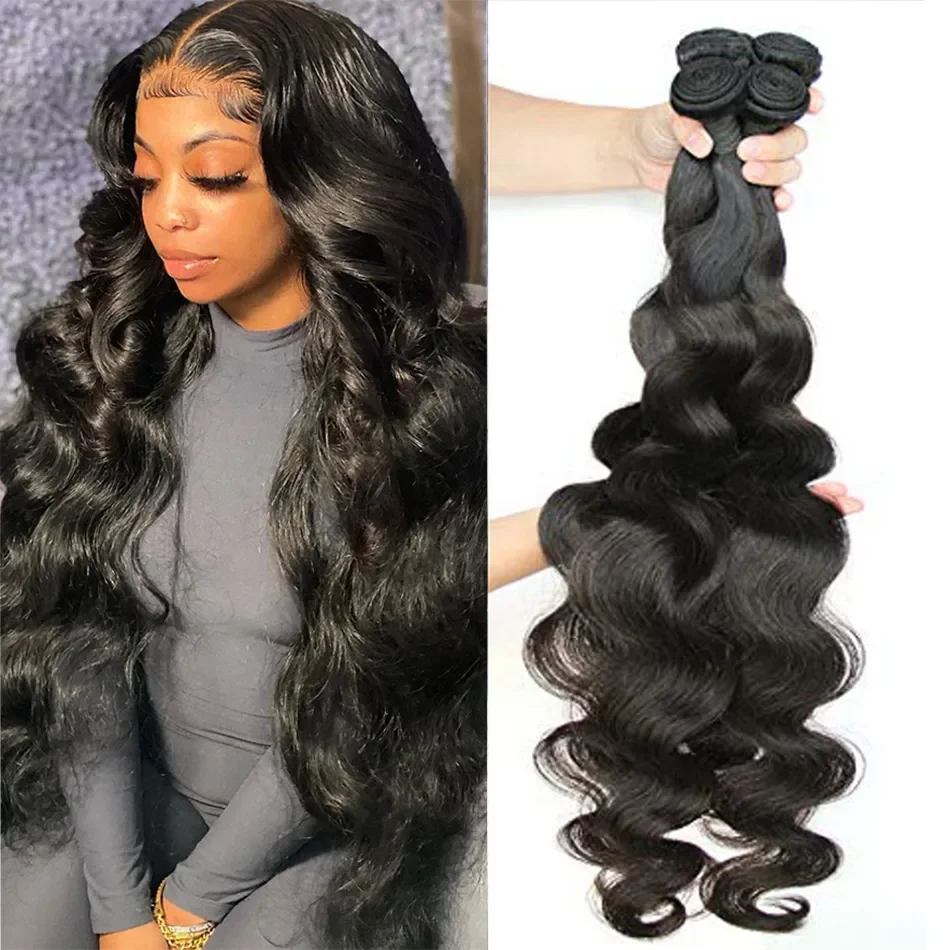 

Body Wave Bundles Raw Virgin Remy Human Hair Brazilian Hair Weave Bundles 100% Natural Black Human Hair Extensions
