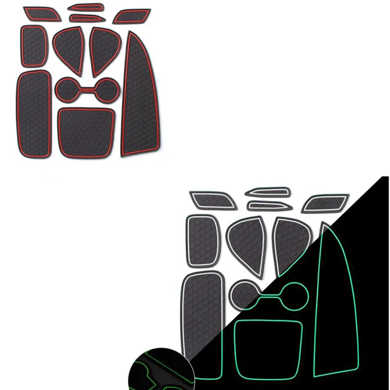 Anti-Slip Gate Slot Cup Mat Fit for Toyota Yaris 2020 2021 Accessories Rubber Door Pad Car Non-Slip Mats Cover Car Stickers
