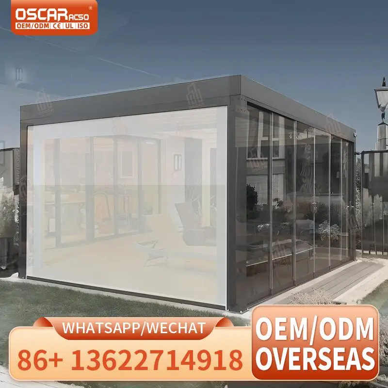 

12x16 Electric Outdoor Louvered Aluminum Patio Cover for Garden Backyard Deck pergola